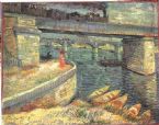 Bridges across the Seine at Asnieres  by Vincent Van Gogh